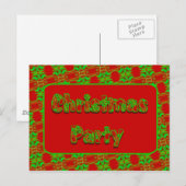 Weihnachts-Party Feiertagspostkarte (Vorne/Hinten)