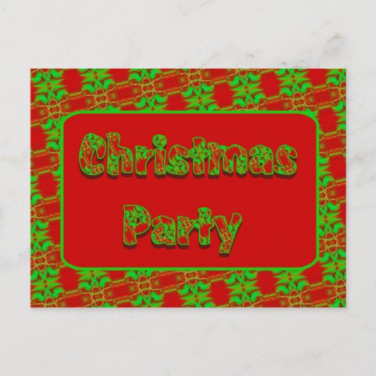 Weihnachts-Party Feiertagspostkarte (Vorderseite)