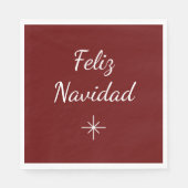 Weihnachts-Party Feliz Navidad Simple Snowflake Ro Serviette (Vorderseite)