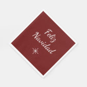 Weihnachts-Party Feliz Navidad Simple Snowflake Ro Serviette (Ecke)