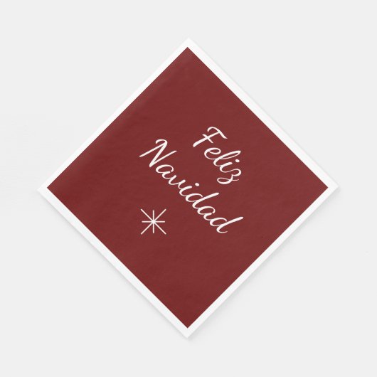 Weihnachts-Party Feliz Navidad Simple Snowflake Ro Serviette (Ecke)