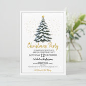 Weihnachts-Party Festbaum Einladung (Stehend Vorderseite)