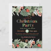 Weihnachts-Party Festliche Einladung (Vorderseite)