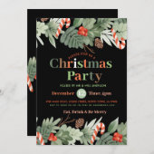 Weihnachts-Party Festliche Einladung (Vorne/Hinten)