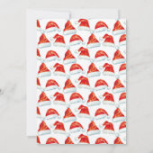 Weihnachts-Party Festliche Weihnachtsmannmütze Ein Einladung (Rückseite)