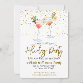 Weihnachts-Party Festlicher Cocktail Einladung