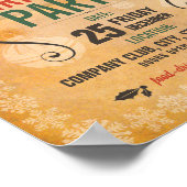 Weihnachts-Party-Flyer Poster (Ecke)
