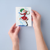 Weihnachts-Party-Flyer Snowman und Girl-Dance Flyer (Gruppe)