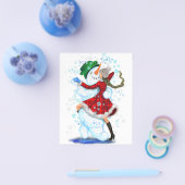 Weihnachts-Party-Flyer Snowman und Girl-Dance Flyer (Einzeln)