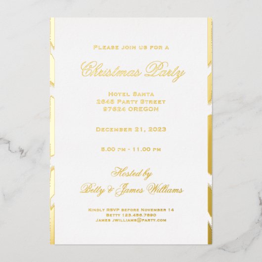 Weihnachts-Party Folieneinladung (Vorderseite)