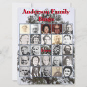 Weihnachts-Party Foto Bingo Snowy Tree (Vorderseite)
