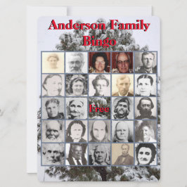 Weihnachts-Party Foto Bingo Snowy Tree