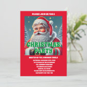 Weihnachts-Party-Foto Einladung (Stehend Vorderseite)