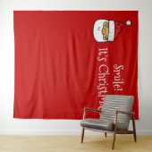 Weihnachts Party Foto Stand Hintergrund Smile Sant Wandteppich (Beispiel (Horizontal))