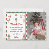 Weihnachts-Party-Foto Vielen Dank Einladung (Vorderseite)