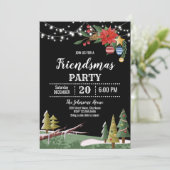 Weihnachts-Party "Friendsmas" Einladung (Stehend Vorderseite)