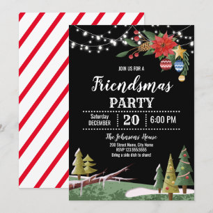 Weihnachts-Party "Friendsmas" Einladung