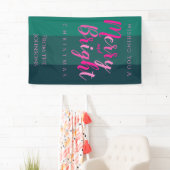 Weihnachts-Party fröhlich und hell Rosa und Grün Banner (Insitu)