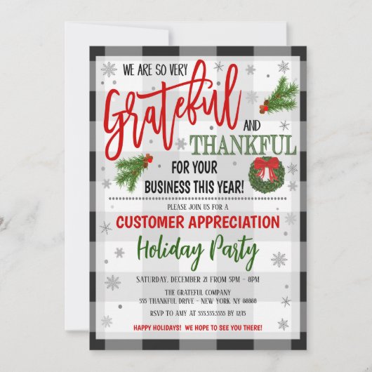 Weihnachts-Party für kleine Unternehmen Einladung (Vorderseite)