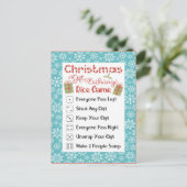 Weihnachts Party Game Card Weihnachten Dirty Santa (Stehend Vorderseite)