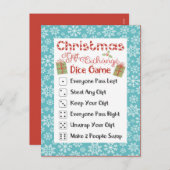 Weihnachts Party Game Card Weihnachten Dirty Santa (Vorne/Hinten)