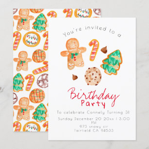 Weihnachts-Party Geburtstag Einladung