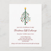 Weihnachts-Party-Geschenk-Austausch Festival Everg Einladungspostkarte (Vorderseite)