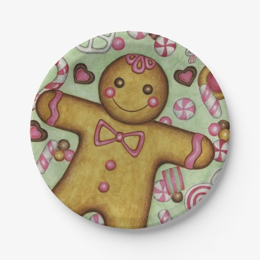Weihnachts-Party Gingerbread Boy Paper Teller (Vorderseite)