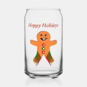 Weihnachts-Party Gingerbread Man Custom Dosenglas (Vorderseite)