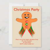Weihnachts-Party Gingerbread Man Custom lädt ein Magneteinladung (Vorderseite)