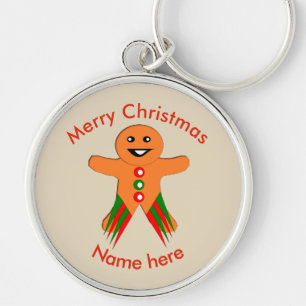 Weihnachts-Party Gingerbread Man Custom Schlüssela Schlüsselanhänger