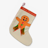 Weihnachts-Party Gingerbread Man Custom Strumpf Kleiner Weihnachtsstrumpf (Vorderansicht (hängend))