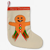 Weihnachts-Party Gingerbread Man Custom Strumpf Kleiner Weihnachtsstrumpf (Vorderseite)