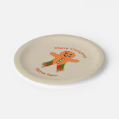 Weihnachts-Party Gingerbread Man Paper Party Plate Pappteller (Schrägansicht)