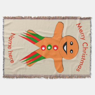 Weihnachts-Party Gingerbread Man Throw Blanket Decke