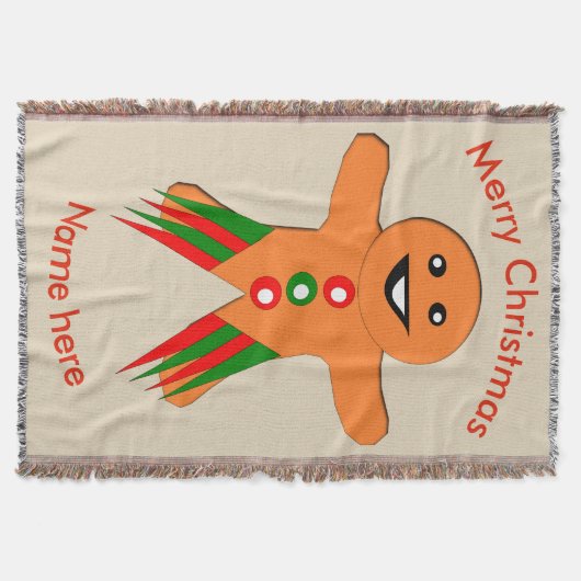 Weihnachts-Party Gingerbread Man Throw Blanket Decke (Vorderseite)
