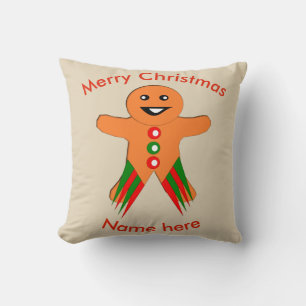 Weihnachts-Party Gingerbread Mann Custom Kissen