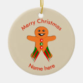 Weihnachts-Party Gingerbread Mann Custom Ornament (Vorne)