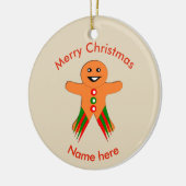 Weihnachts-Party Gingerbread Mann Custom Ornament (Links)