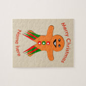 Weihnachts-Party Gingerbread Mann Custom Puzzle (Horizontal)
