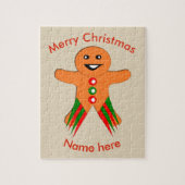 Weihnachts-Party Gingerbread Mann Custom Puzzle (Vertikal)