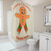 Weihnachts-Party Gingerbread Mann Duschvorhang (Beispiel)