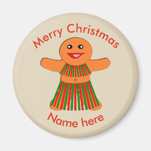 Weihnachts-Party Gingerbread Woman Magnet