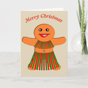 Weihnachts-Party Gingerbrei Frauenkarte Feiertagskarte