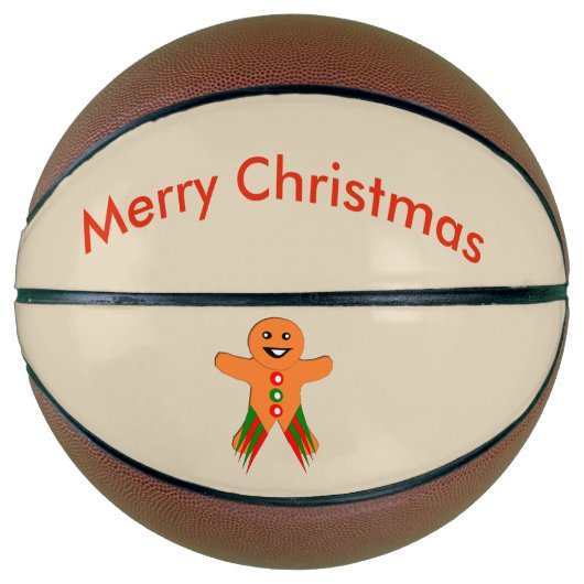 Weihnachts-Party Gingerbrei Mann Basketballs (Vorderseite)