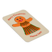 Weihnachts-Party Gingerbrot Frau Custom Magnet (Rechte Seite)
