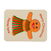 Weihnachts-Party Gingerbrot Frau Custom Magnet (Horizontal)
