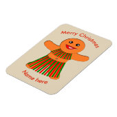 Weihnachts-Party Gingerbrot Frau Custom Magnet (Linke Seite)