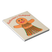 Weihnachts-Party Gingerbrot Frau Custom Notepad Notizblock (angewinkelt)