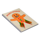 Weihnachts-Party Gingerbrot Man Custom Notebook Notizblock (Rechte Seite)